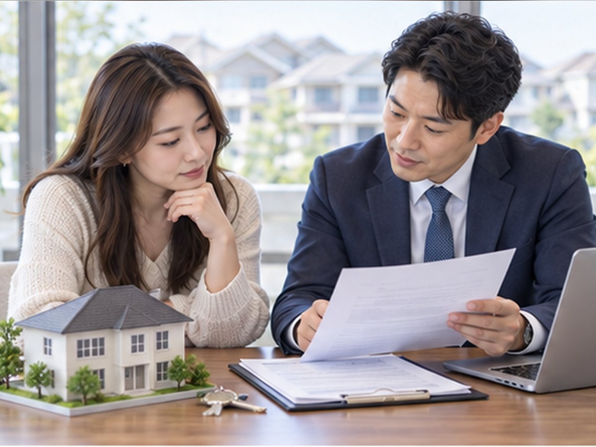 Accountant reviewing rental property documents with an owner